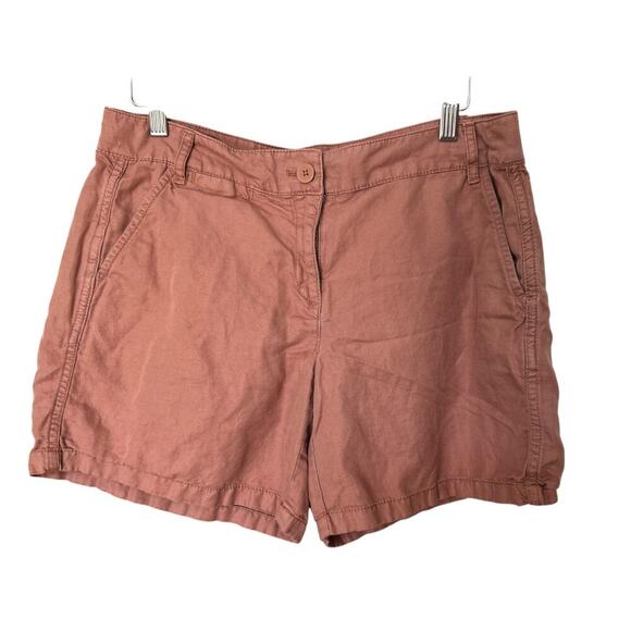 Ann Taylor Loft Women's Size 6 Pink Linen Shorts - Picture 1 of 4